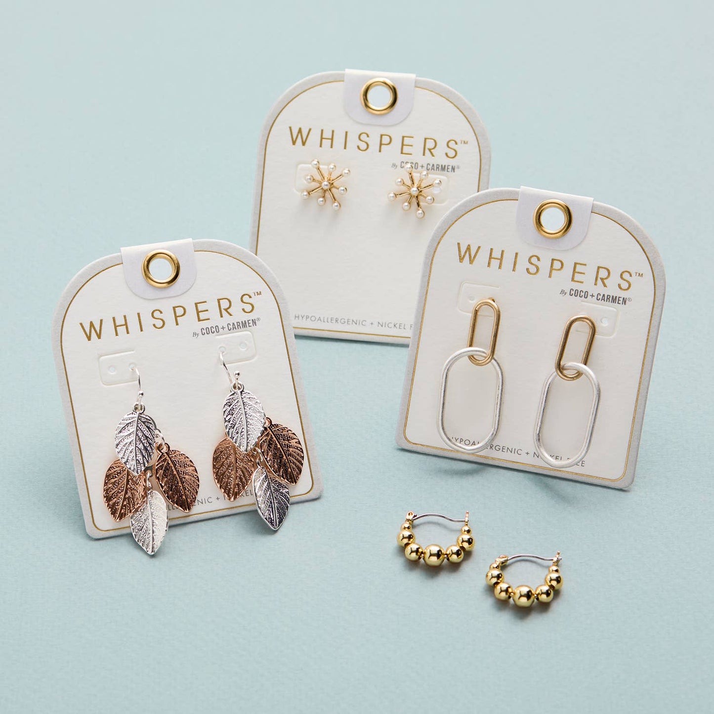 Whispers - Sleek Twist Dangle Earrings - Silver