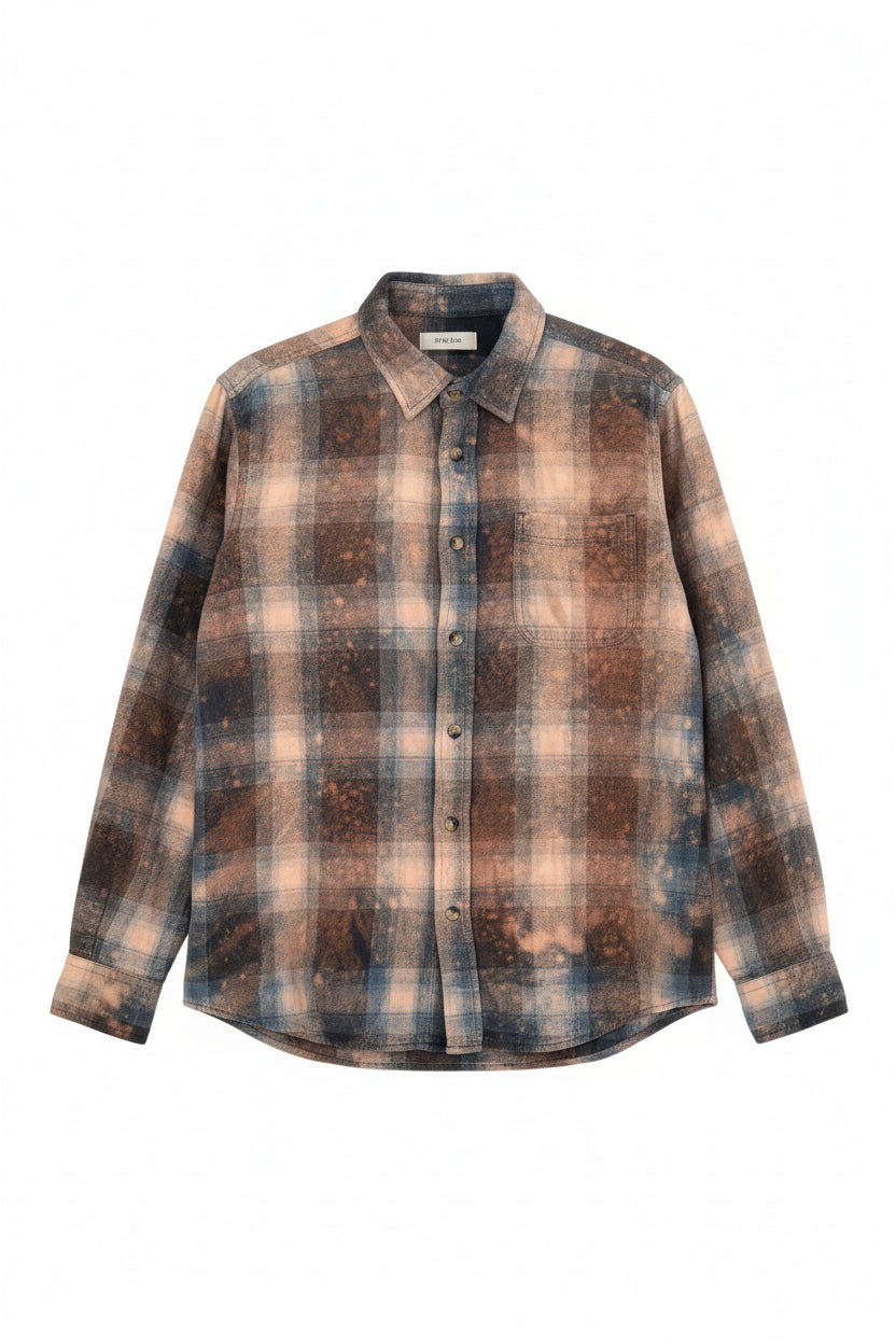 "Bleached Vintage Flannel Shirt | 2 Generations Boutique"