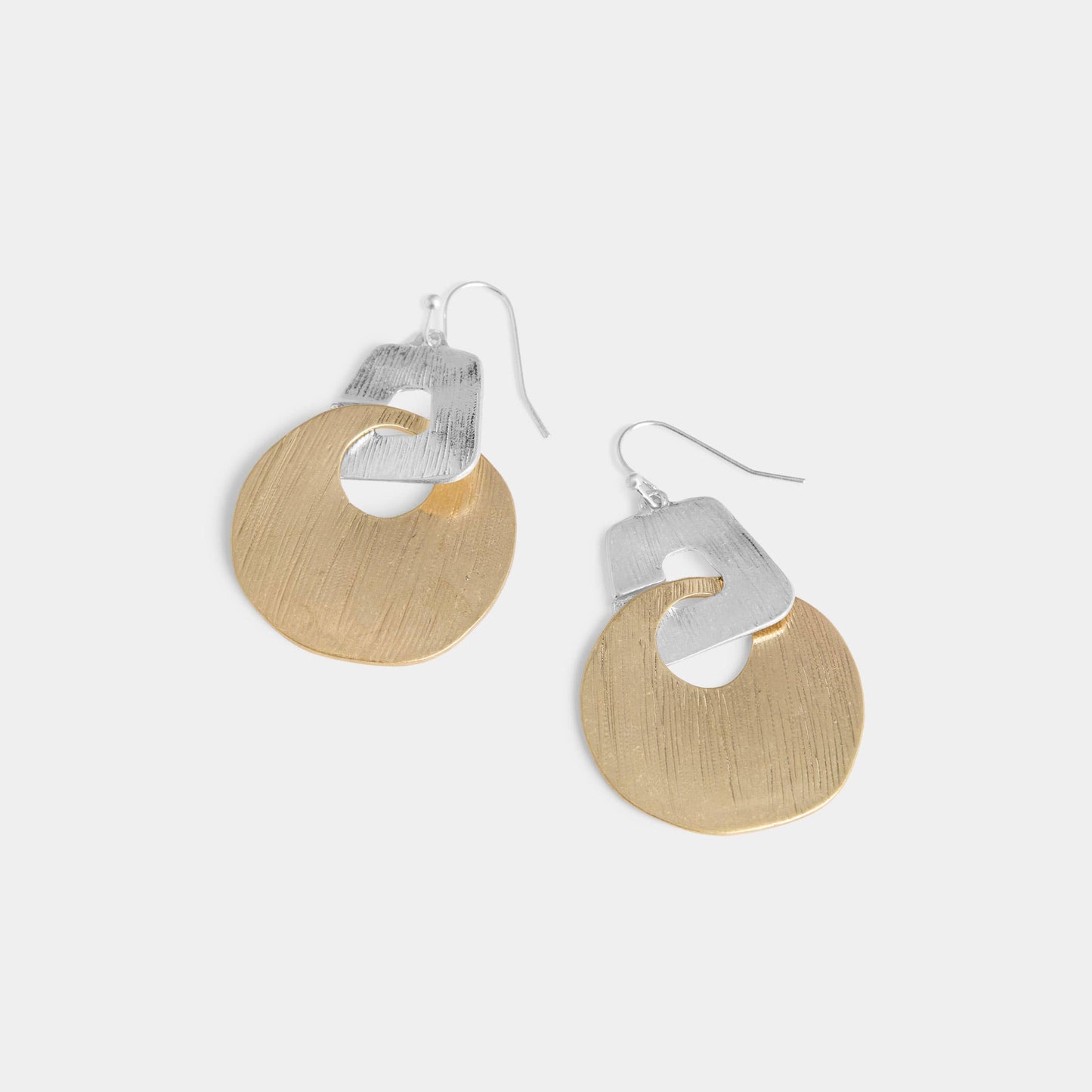 Whispers Chunky Mixed Metal Dangle Earrings | Hypoallergenic