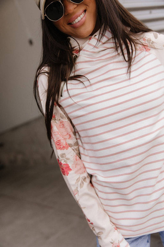 Ampersand Avenue DoubleHood Sweatshirt - Blossom Breeze