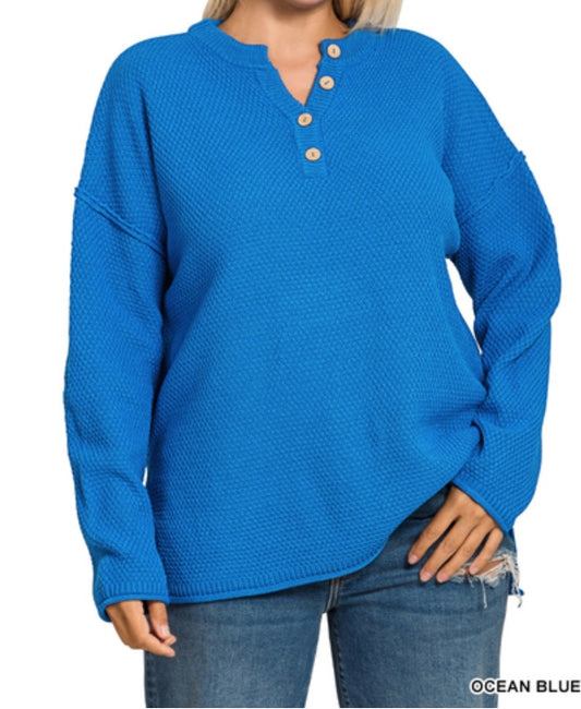 Henley Basic Sweater