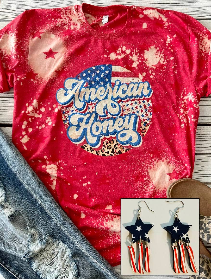 American Honey Retro Bleached Patriotic Tee