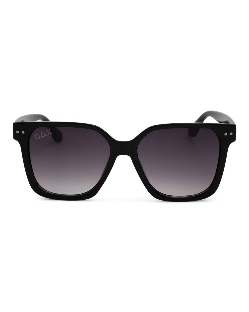 "DAX Eyewear Linny Oversized Horn Frame Sunglasses in Black – UV400 lightweight horn frame, women's boutique sunglasses"