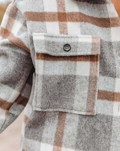 Lovesoft Women's Plaid Button Flannel Shirt Jacket