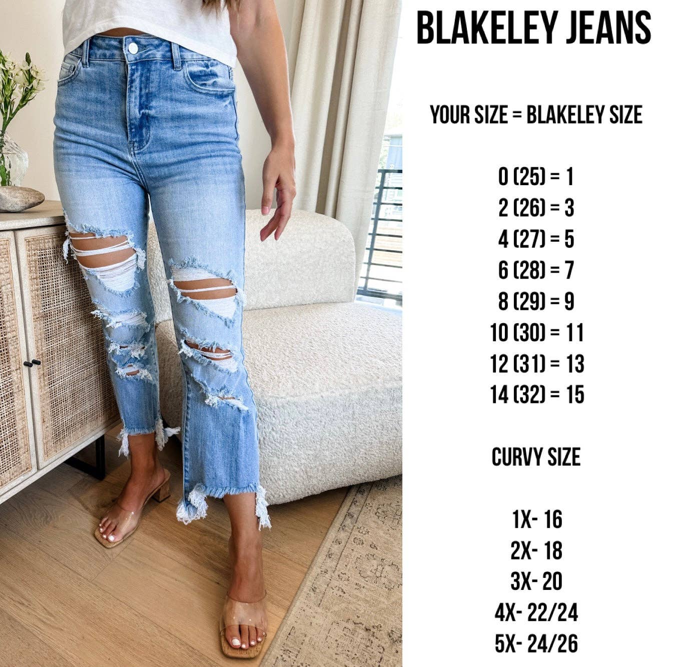 Blakeley 2nd Cut Urban Distressed Crop Jean