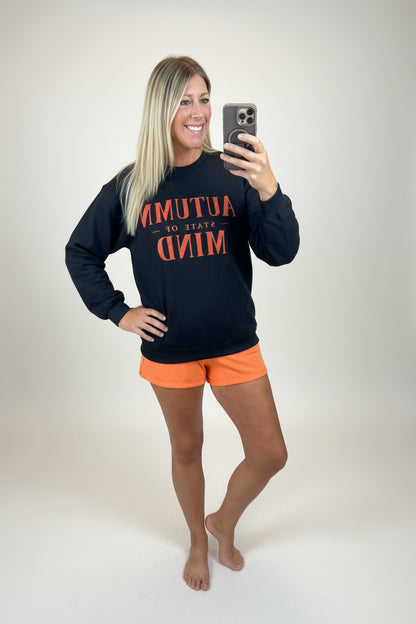 Hello Peach Autumn State Of Mind Crewneck in [Ash Crew / Black Crew] — 2 Generations Boutique"