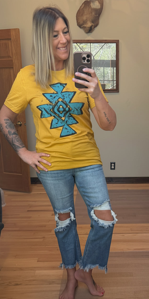 Aztec Tribal Tee | 2 Generations Boutique