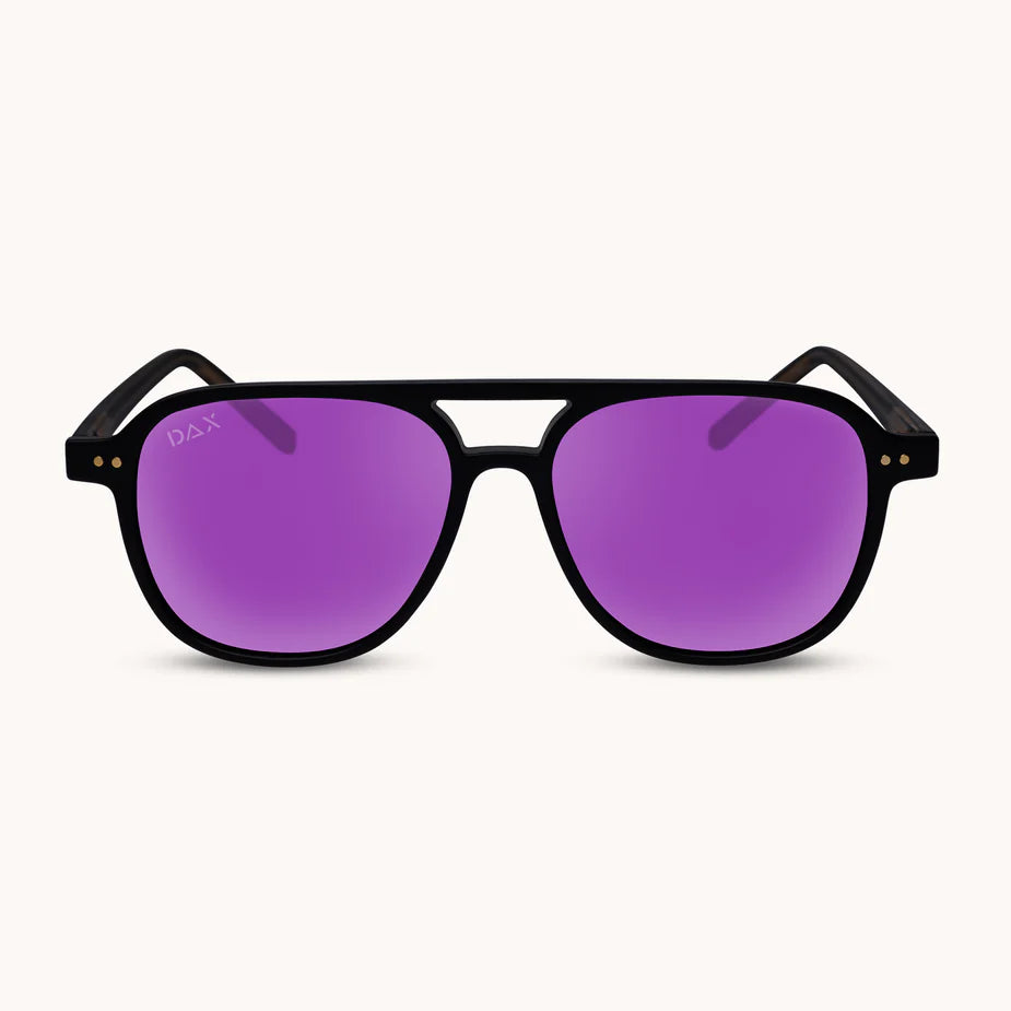 Purple — DAX Briggs Aviator Sunglasses in Purple – polarized hair-friendly sunglasses by DAX


