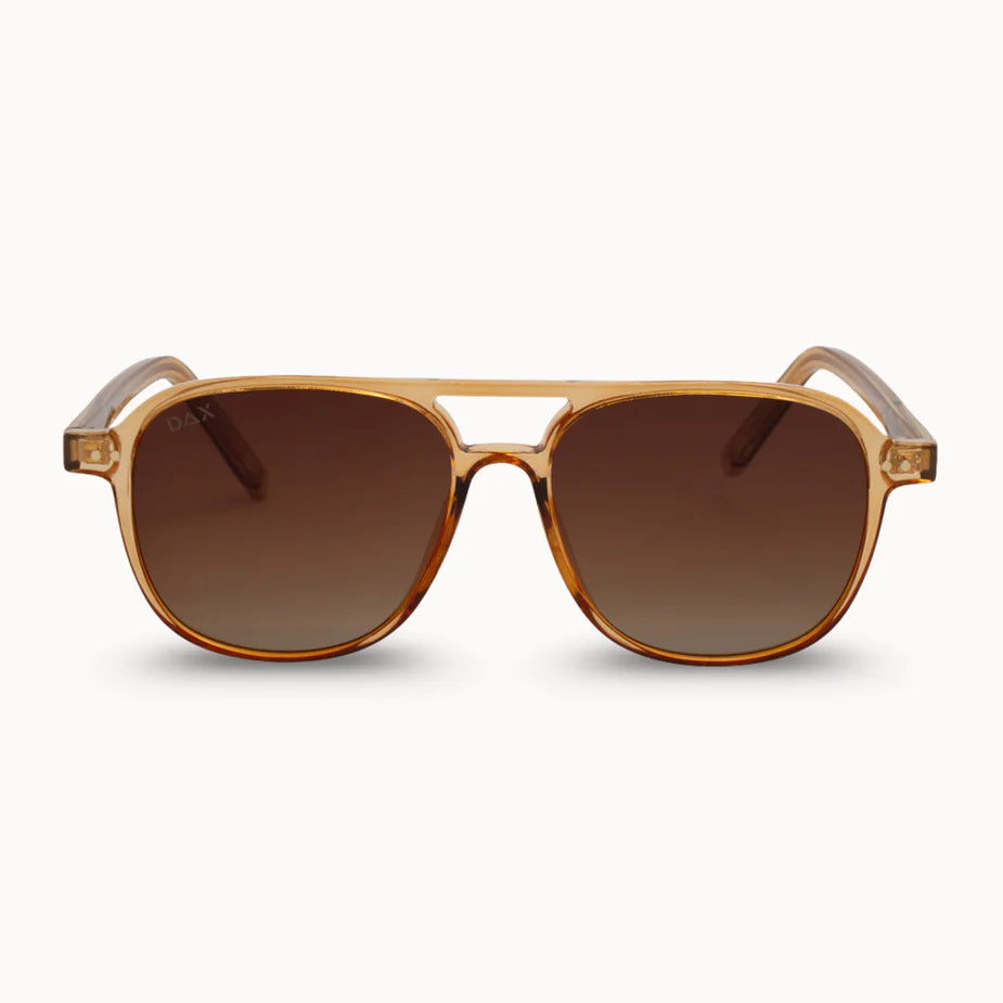 Clear — DAX Briggs Aviator Sunglasses in Clear – polarized hair-friendly sunglasses by 2 Generations Boutique

