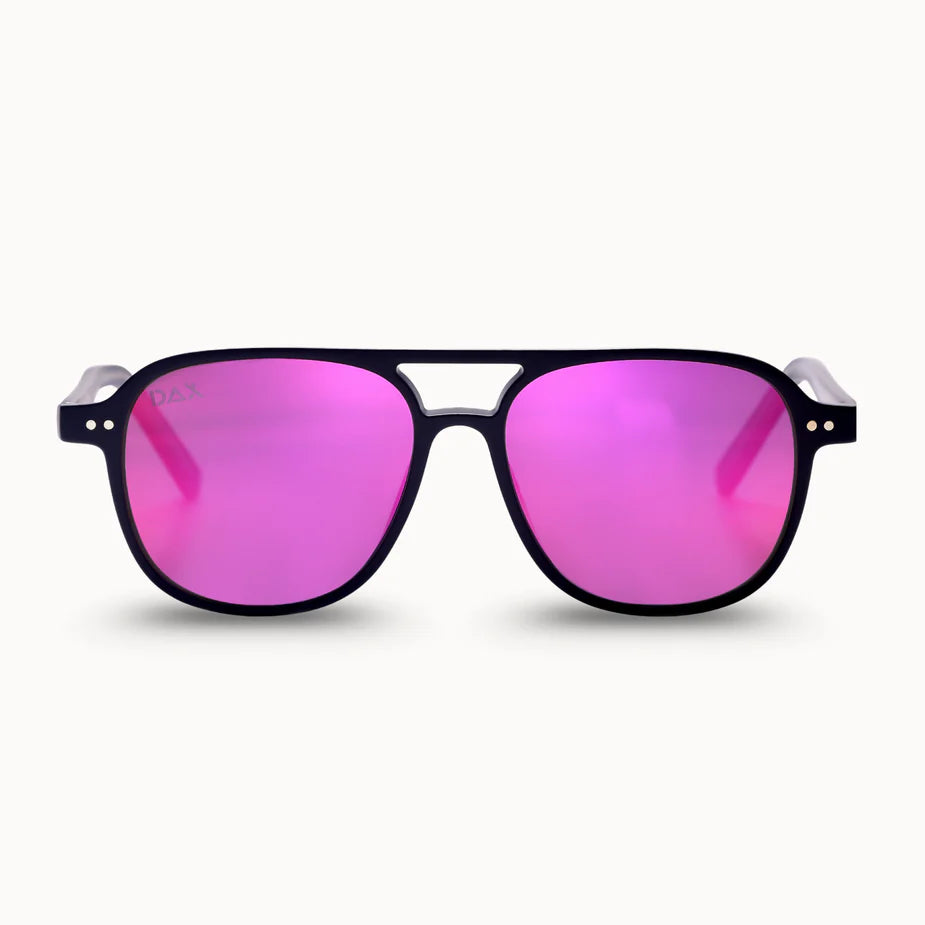 Hot Pink — DAX Briggs Aviator Sunglasses in Hot Pink – polarized hair-friendly sunglasses by 2 Generations Boutique

