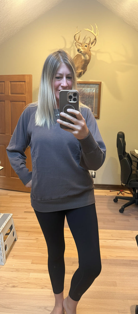 PIGMENT DYED FRENCH TERRY PULLOVER
