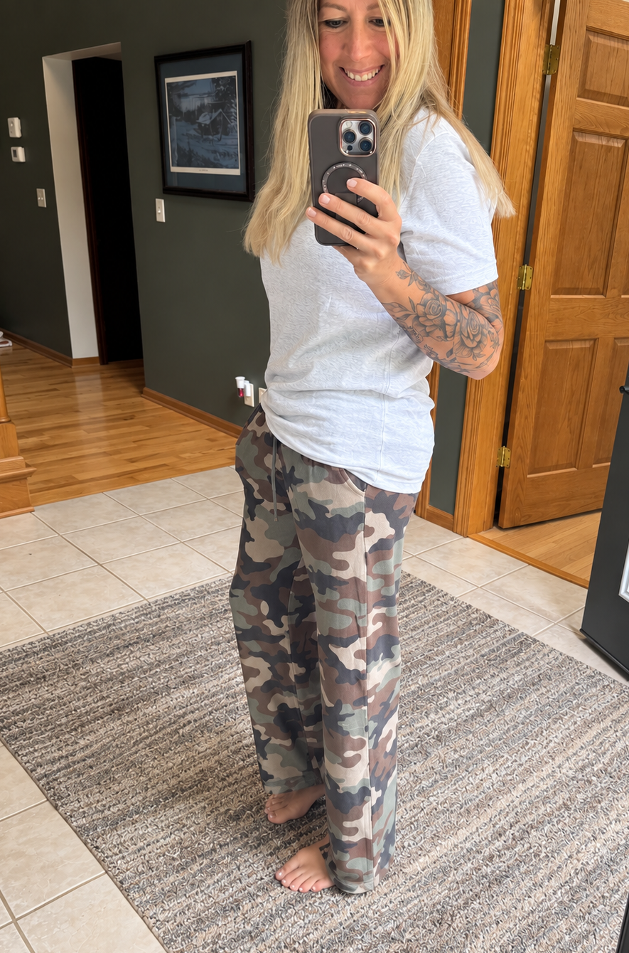 Brushed Jersey Camo Lounge Pants