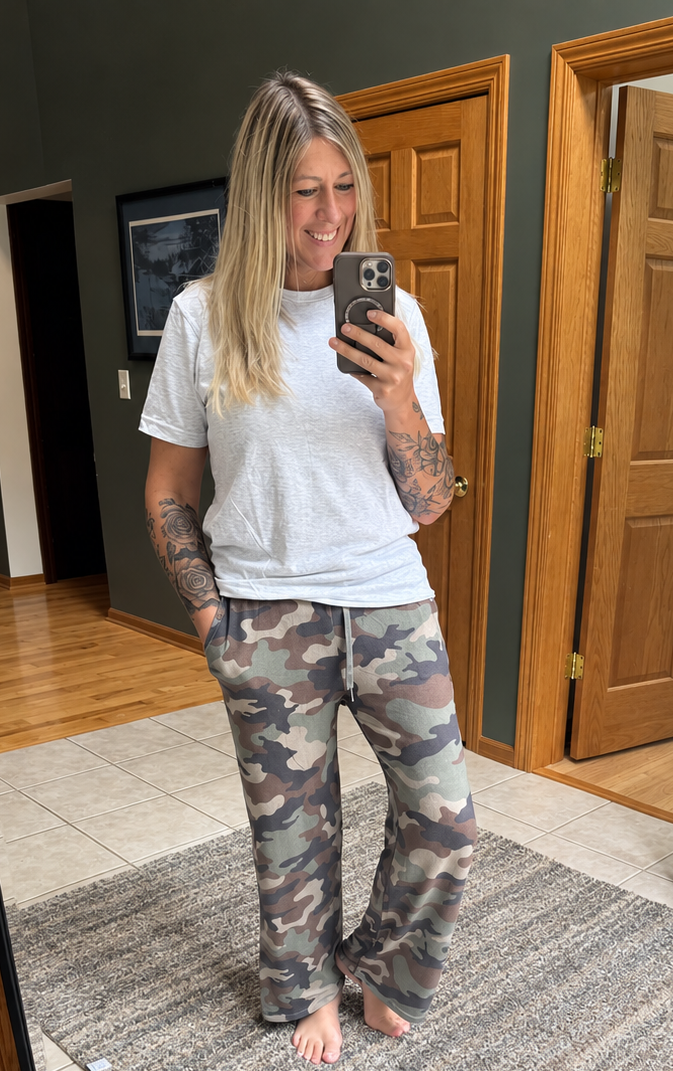 Brushed Jersey Camo Lounge Pants