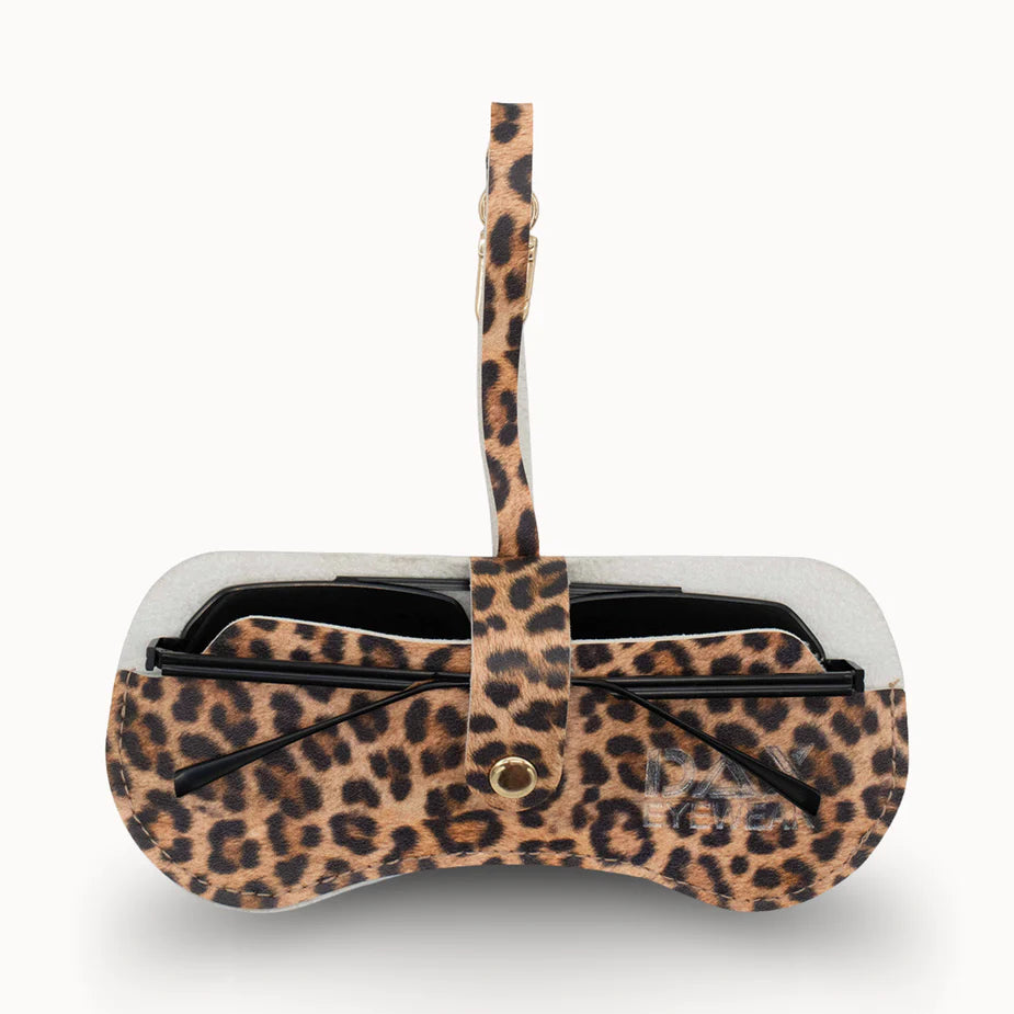 Cheetah DAX Eyewear Clutch in Cheetah Print – soft sunglass holder clip by 2 Generations Boutique

