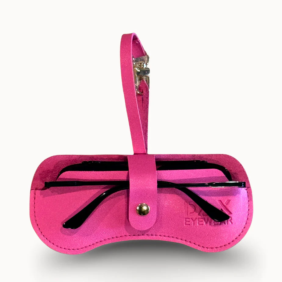Hot Pink DAX Eyewear Clutch in Hot Pink – soft sunglass holder clip by 2 Generations Boutique

