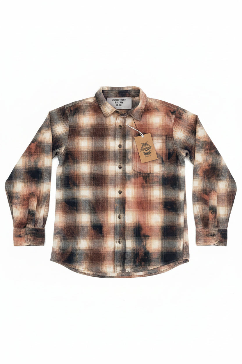 "Bleached Vintage Flannel Shirt | 2 Generations Boutique"