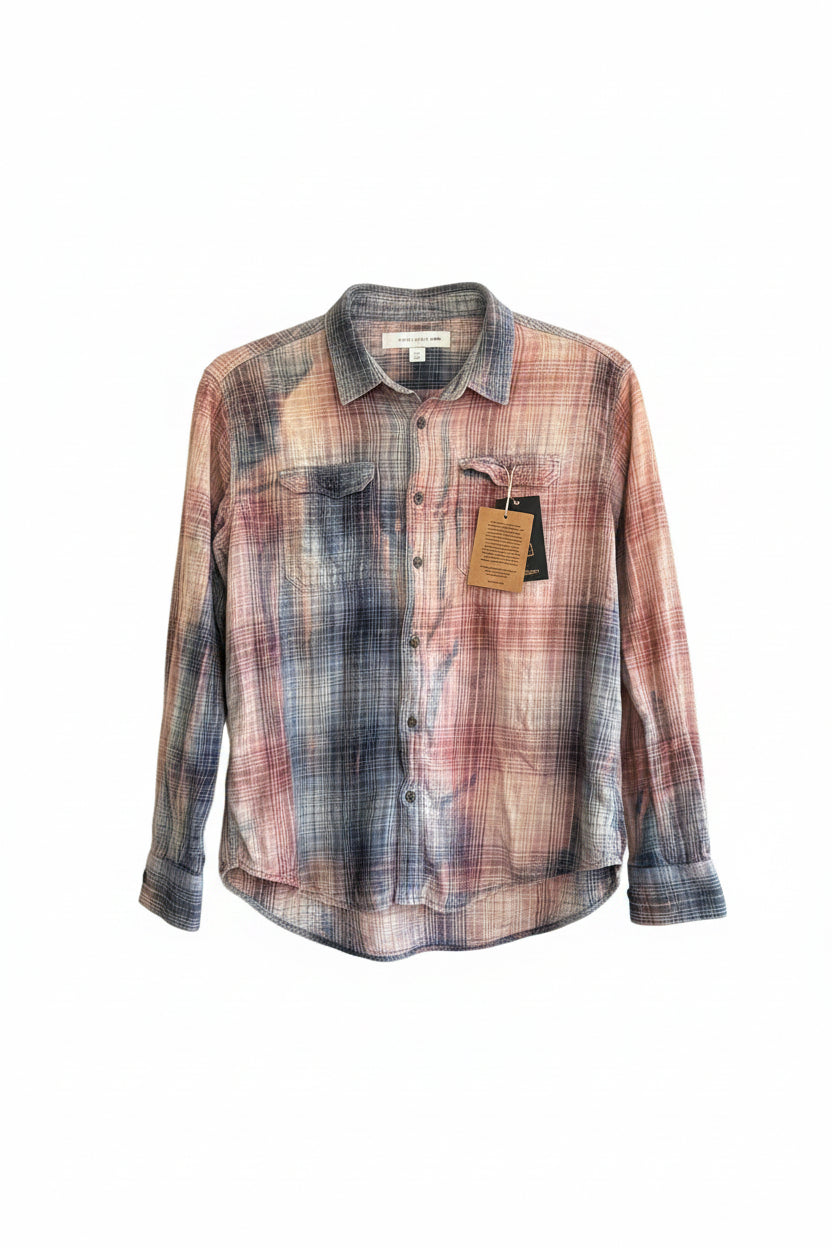 "Bleached Vintage Flannel Shirt | 2 Generations Boutique"