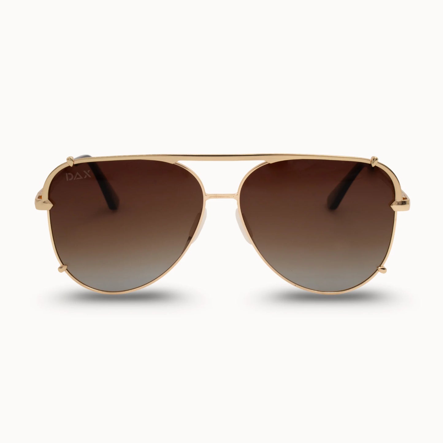 Gradient Brown DAX Shay Aviator Sunglasses in Gradient Brown – polarized tangle-free sunglasses by 2 Generations Boutique


