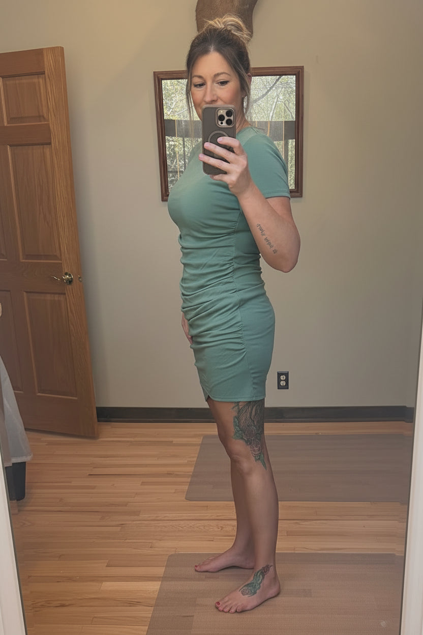 Better Than Basic Dress in Sweet Basil | 2 Generations Boutique