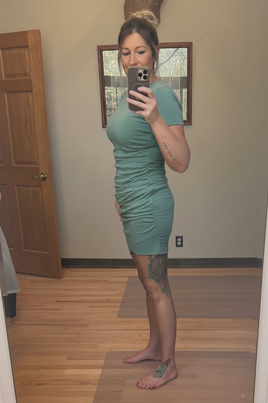 Better Than Basic Dress in Sweet Basil | 2 Generations Boutique