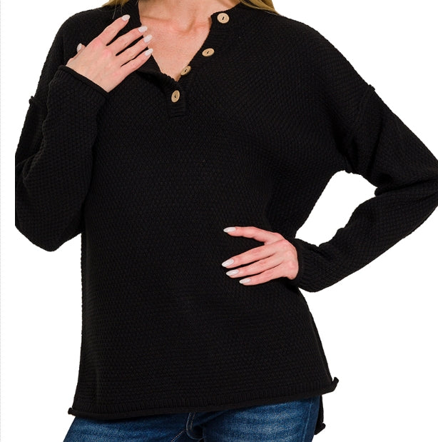 Henley Basic Sweater