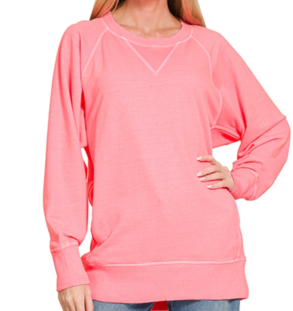 PIGMENT DYED FRENCH TERRY PULLOVER