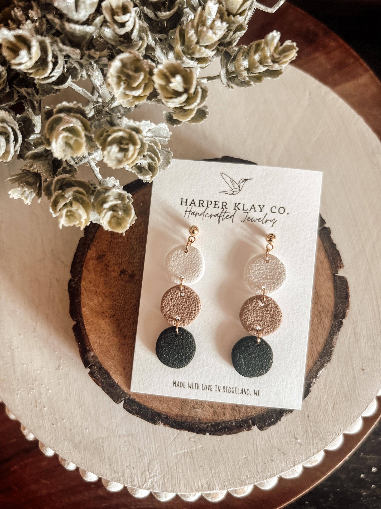 Harper Klay Co - The Chocolate Milkshake Set- Polymer Clay Dangle Earrings