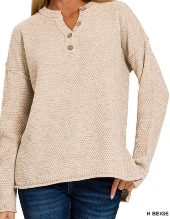 Henley Basic Sweater