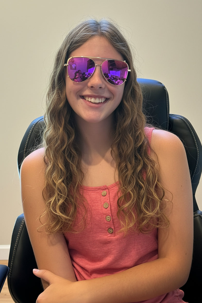 Hot Pink DAX Shay Aviator Sunglasses in Hot Pink – polarized tangle-free sunglasses by 2 Generations Boutique

