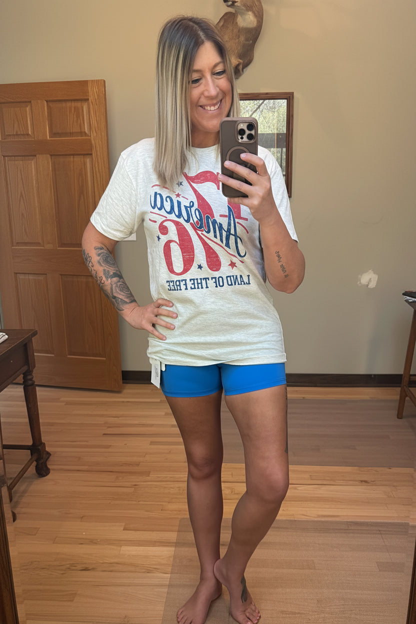 Yelete Buttery-Soft Activewear Biker Shorts in Blue